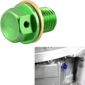 img 3 attached to NICECNC Green Magnetic Oil Drain Plug Bolt - 12mm P1.5, Compatible with Honda XR650L CR125 CR250 CR480 CR500 CR125R CR250R CBR400R 500R 600RR CBR1000RR - See Fitment, Ideal for Dirt & Street Bikes