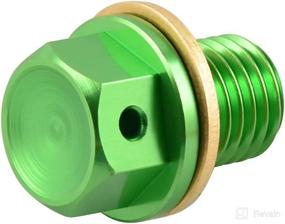 img 2 attached to NICECNC Green Magnetic Oil Drain Plug Bolt - 12mm P1.5, Compatible with Honda XR650L CR125 CR250 CR480 CR500 CR125R CR250R CBR400R 500R 600RR CBR1000RR - See Fitment, Ideal for Dirt & Street Bikes