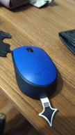 img 1 attached to Logitech M171 Black and Blue RF Wireless + USB Optical Mouse with 1000DPI, Ambidextrous Design review by Adam uciuk ᠌