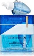 🌬️ bath & body works fresh linen wallflowers home fragrance refills, 2-pack: experience the scent of fresh linen in every room logo