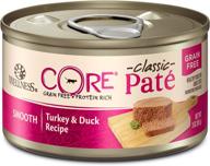 🐱 wellness core grain-free wet cat food: turkey & duck pate, 3 oz cans, pack of 12 - natural and nutritious cat food with real meat logo