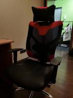 img 1 attached to Gaming computer chair AeroCool Guardian, upholstery: faux leather/textile, color: Champion Red review by Kiril Filipov ᠌