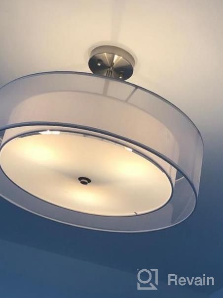 img 1 attached to Stylish And Elegant Double Drum Pendant Light With Adjustable Height - TZOE Drum Light review by Josh Zuvers