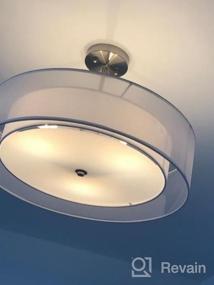 img 5 attached to Stylish And Elegant Double Drum Pendant Light With Adjustable Height - TZOE Drum Light