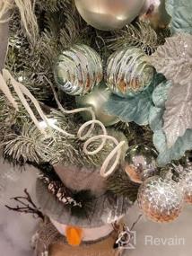 img 7 attached to Небьющиеся украшения для рождественских шаров - набор из 34 подвесных украшений для рождественской елки, идеально подходящих для праздничной свадьбы, украшений для Хэллоуина и рождественского декора в черном цвете (1,57 дюйма)