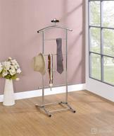 👔 kings brand furniture - lebedev chrome metal suit valet stand and clothes rack логотип