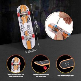 img 2 attached to Fingerboard Ramps Set For Kids & Adults - WETONG Finger Skateboard Ramp Toy With Mini Skateboards, Buildable Ramp For Finger Board Training & Skatepark Props.