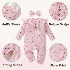img 2 attached to Adorable Cotton One Piece Ruffle Romper For Fall/Winter - HZYKOK Newborn Baby Boy Girl Clothes