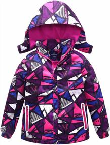 img 2 attached to Waterproof Fleece-Lined Jacket With Hood For Girls And Boys - Windproof Rain Coat