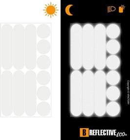 img 3 attached to Enhance Nighttime Safety with B REFLECTIVE Éco Multi: 12 Retro Reflective Stickers Kit for Bikes, Strollers, Helmets, and More