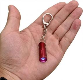 img 4 attached to Mini Keychain Flashlight, Ultra-Small And Bright Key Ring Light Torch For EDC, Emergencies, Dog Walks, Reading And Sleeping - Perfect Gift For Students, Kids, And Parents (Red E1-ALU Alloy)
