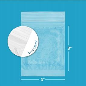 img 2 attached to GPI - 100 Count, 3" X 3" Bubble Recloasable Zip Bags, 3 Mil Thick, Resealable, Reusable, Protective Bubble Pouch, Double Sided Cushion Wrap Bags For Storage Packaging, Mailing & Shipping Fragile Components