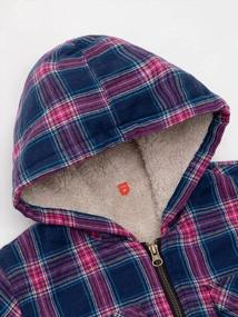 img 1 attached to Warm Up In Style With ThCreasa'S Girls Plaid Flannel Jacket With Sherpa Fleece Lining And Hood