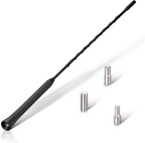 img 4 attached to Enhance Your Car Radio Reception with Eightwood Universal Vehicle Antenna Replacement: 16-inch AM FM Roof Mount Car Radio Antenna Mast with Flexible Rubber Antennae and Threaded Adapter Options