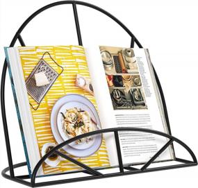 img 4 attached to MaxGear Metal Cookbook Stand: Keep Recipes Handy With Cast Iron Book Holder For Kitchen Counter