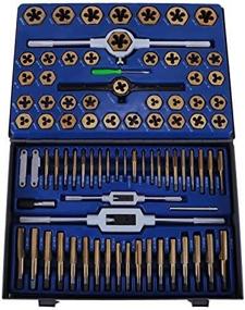 img 1 attached to 86 Piece Metric Tap And Die Set Tungsten Steel Titanium SAE & Metric Tools With Carrying Case - Mophorn