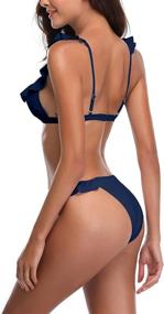 img 3 attached to SHEKINI Ruffles Flounce Swimsuit Bathing Women's Clothing ~ Swimsuits & Cover Ups