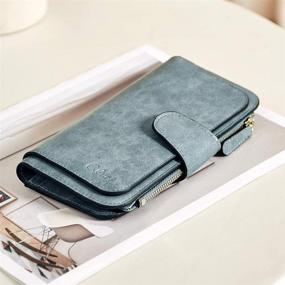 img 3 attached to Wallet Leather Designer Bifold Organizer Women's Handbags & Wallets at Wallets