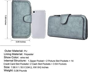 img 2 attached to Wallet Leather Designer Bifold Organizer Women's Handbags & Wallets at Wallets