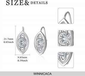 img 2 attached to Sterling Silver Dangle Drop Earrings With WINNICACA'S Elegant Leverback Design For Women