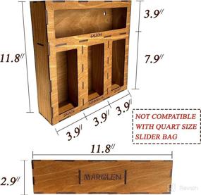 img 1 attached to Marolen Food Storage Ziplock Bags Organizer - Sandwich Gallon Snack and Quart Baggie Storage Drawers for Kitchen - Ziplock Bag Dispenser