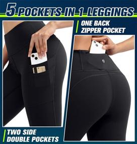 img 2 attached to Women'S Yoga Pants With Dual Pockets And High Waisted Fit For Workouts And Activewear By Ewedoos