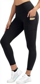 img 3 attached to Women'S Yoga Pants With Dual Pockets And High Waisted Fit For Workouts And Activewear By Ewedoos