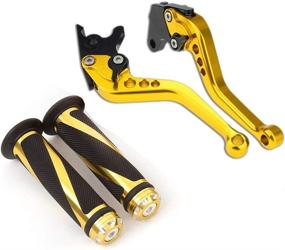 img 4 attached to 🏍️ Krace Motorcycle Clutch Brake Levers Set + Handlebar Grips for NC700 S/X, CB599/CB600 Hornet, CBR 600 F2-F4i, CBR900RR, VTX1300 - 1993-2013 Models - 7/8" Rubber Hand Grips