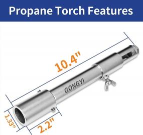 img 1 attached to Горелка кузнечной печи GONGYI GY80 80000 BTU Плавка пропанового газа Плавка Сверхмощная нержавеющая сталь 304 Регулятор 0-20 PSIG.