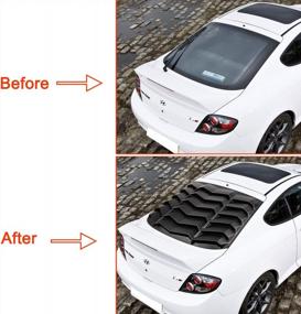 img 3 attached to Обновите свой Hyundai Genesis Coupe с помощью гладких матовых черных жалюзи на задние и боковые окна — непревзойденный солнцезащитный козырек в стиле Lambo!
