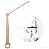 🐝 crib mobile arm for babies, adjustable 19-37 inch beech wooden mobile holder for crib, enhancing crib mobiles with perfect fit and stability логотип