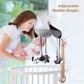 img 1 attached to 🐝 Crib Mobile Arm for Babies, Adjustable 19-37 Inch Beech Wooden Mobile Holder for Crib, Enhancing Crib Mobiles with Perfect Fit and Stability