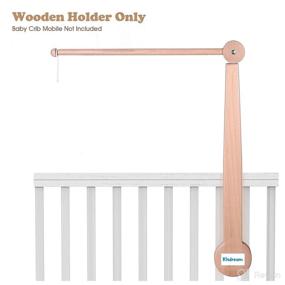 img 3 attached to 🐝 Crib Mobile Arm for Babies, Adjustable 19-37 Inch Beech Wooden Mobile Holder for Crib, Enhancing Crib Mobiles with Perfect Fit and Stability