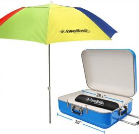 img 4 attached to EasyGoProducts EasyGo Travel Beach Umbrella For Cruise, Airplane, Train And Small Car
