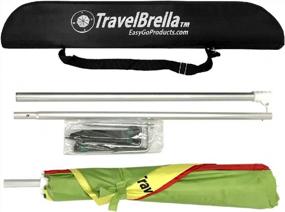 img 1 attached to EasyGoProducts EasyGo Travel Beach Umbrella For Cruise, Airplane, Train And Small Car