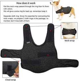 img 1 attached to 🐶 Apetian Anxiety Vest for Dogs: Calming Thunder Jacket, Compression Vest, Calming Wrap (A1-Dark Grey, Medium)