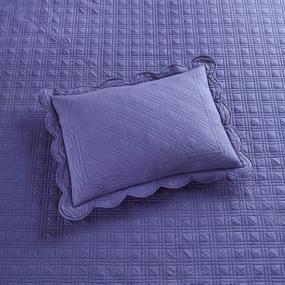 img 4 attached to Navy Blue Standard Florence Sham Pillow - BrylaneHome