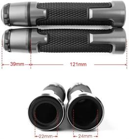 img 3 attached to 🏍️ Motorcycle CNC Aluminum Powersports Handlebar Grips - 7/8'', 22mm - Red | Fits GSXR 125 250 300 600 750 1000