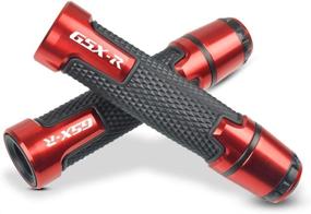 img 4 attached to 🏍️ Motorcycle CNC Aluminum Powersports Handlebar Grips - 7/8'', 22mm - Red | Fits GSXR 125 250 300 600 750 1000