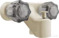 🚿 dura faucet df-sa110s-bq rv tub & shower faucet valve diverter: smoked acrylic knobs for bisque parchment aesthetics logo