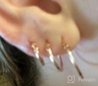 img 1 attached to Stylish Rose Gold Flashed Sterling Silver Click-Top Hoop Earrings: Choose Your Ideal Size for a Lightweight & Polished Look review by Brian Warmack