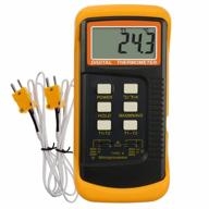 k-type digital thermometer -50~1300°c (-58~2372°f) with dual channels for high temperature measurement logo