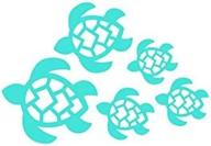 🐢 turtle family decal: perfect for cars, trucks, walls, laptops, windows, suvs - light blue, 7 x 4.8 in (kcd221lbl) логотип