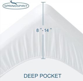 img 2 attached to Twin Mattress Protector Waterproof Soft & Breathable Terry, Noiseless Mattress Cover Fits Up -14'' Depth, Skin-Friendly Machine Wash Mattress Protector