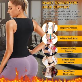 img 1 attached to Get A Slimmer Figure With RACELO Women'S Sauna Waist Trainer Vest
