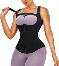 img 4 attached to Get A Slimmer Figure With RACELO Women'S Sauna Waist Trainer Vest