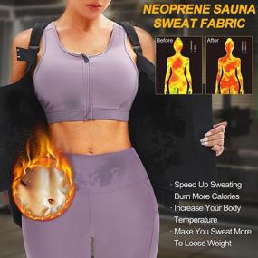 img 2 attached to Get A Slimmer Figure With RACELO Women'S Sauna Waist Trainer Vest