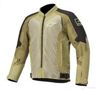 alpinestars wake air motorcycle jacket for men, small, black/olive/green logo