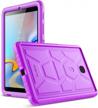 protective silicone case for samsung galaxy tab a 8.0 (2018) sm-t387 - poetic turtleskin [corner protection][bottom air vents] purple logo