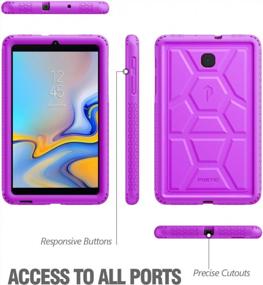 img 2 attached to Защитный силиконовый чехол для Samsung Galaxy Tab A 8.0 (2018) SM-T387 - Poetic TurtleSkin [Защита углов][Нижние вентиляционные отверстия] Фиолетовый